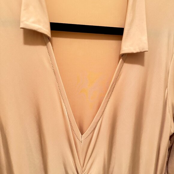 Boohoo Beige Ruched Dress & Cardigan Set – Size US 12 - Picture 4 of 10